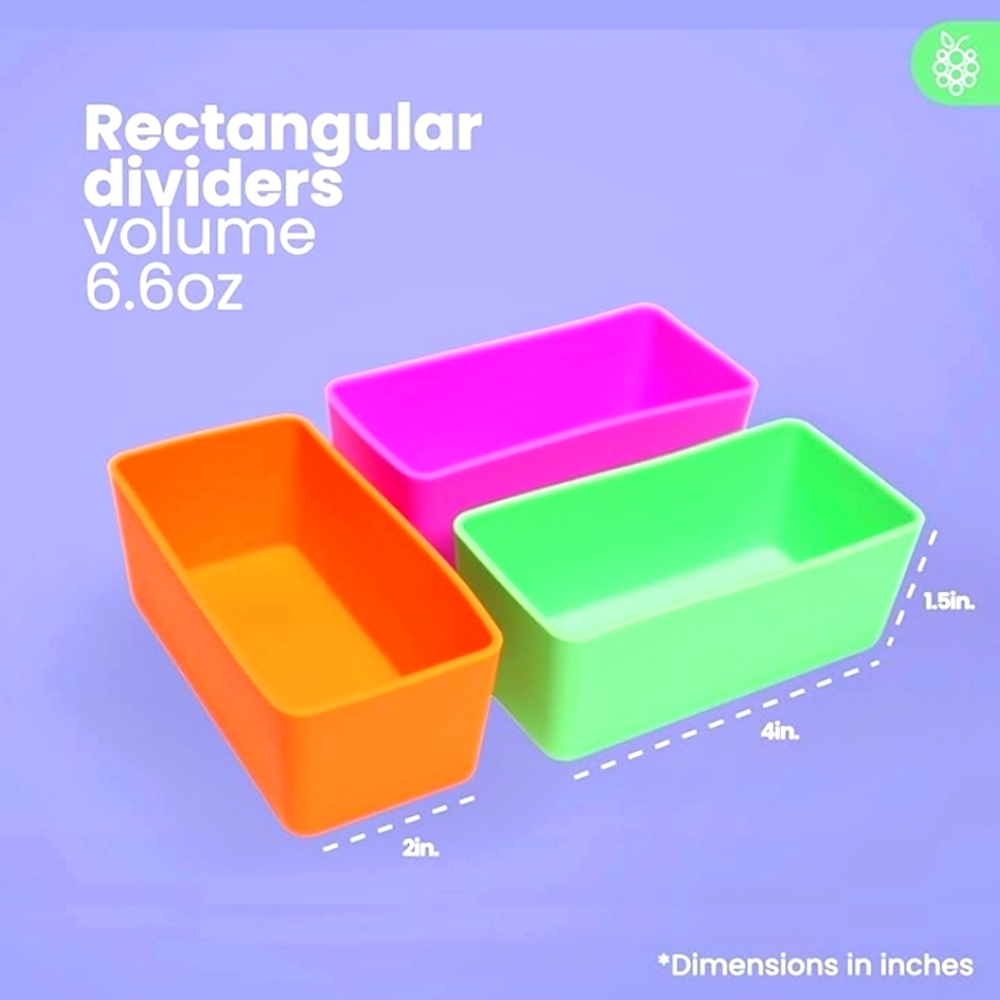 BENTO BOX Dividers 3 Piece Meal Prep Set